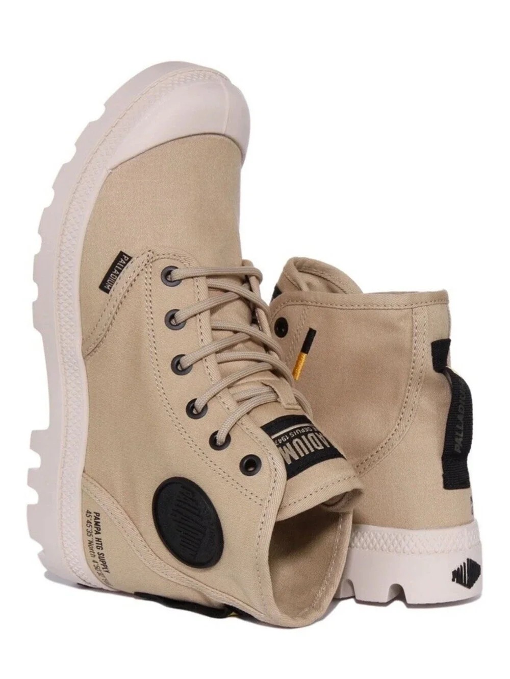 Palladium Pampa Hi HTG Unisex Vegan Approved Boot In Brown Beige Size US 8 Men